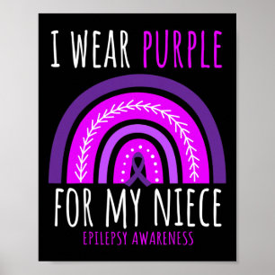 Affiche Mignonne Je Porte Violet Nièce Epilepsie Sensibili