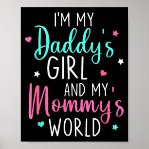 Affiche Mignonne je suis la fille de mon papa et le bébé d