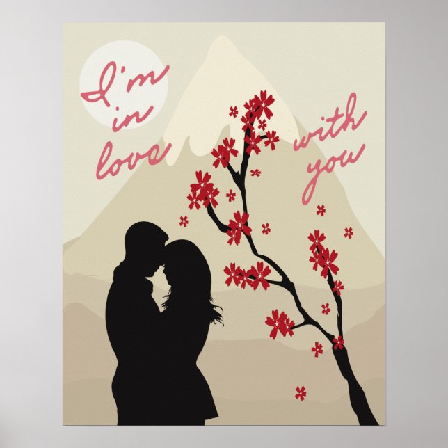 Affiche Mignonne jeune couple romantique amoureux, histoir (Devant)