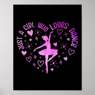 Affiche Mignonne Juste Une Fille Qui Aime La Danse Amoureu