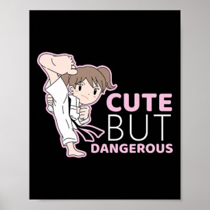 Affiche Mignonne Mais Dangereuse Judo Muay Mixed martial a