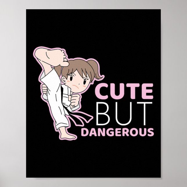 Affiche Mignonne Mais Dangereuse Judo Muay Mixed martial a (Devant)