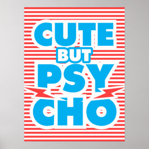 Affiche Mignonne Mais Psycho, modèle 2