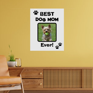 Affiche Mignonne Meilleure Maman de Chien Chat Tout Simple