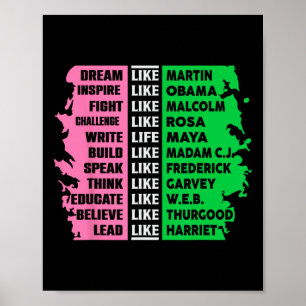 Affiche Mignonne Noir Histoire Mois Aka Fun Tee Histoire N