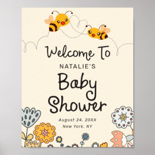 Affiche Mignonne Qu'est-ce que ça va être Révéler Baby sho