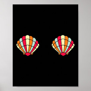 Affiche Mignonne sirène costume d'Halloween Tee Fun Girl