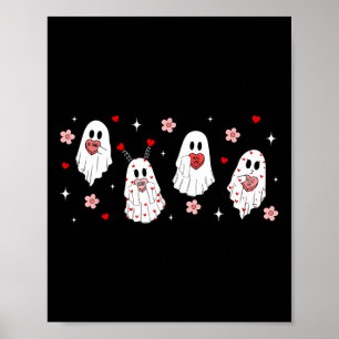 Affiche Mignonne Valentine Ghost Candy Coeur Vous Serez Mo
