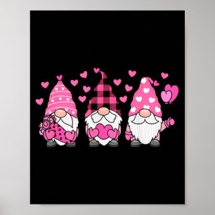 Affiche Mignons gnomes nordiques de la Saint-Valentin avec