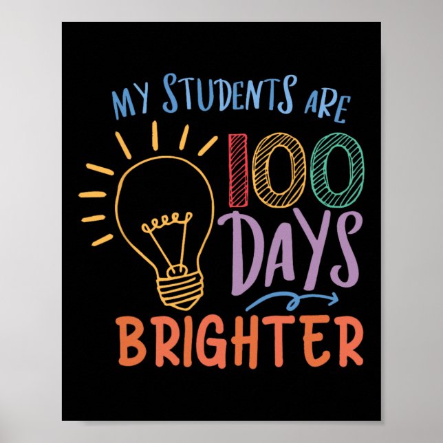 Affiche Mignons Mes élèves sont 100 jours plus brillants p (Devant)