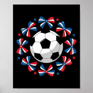 Affiche Mignons noeuds de football coquette journée de jeu