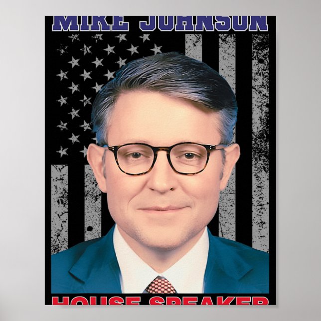 Affiche Mike Johnson New House Speaker American Usa Flag P (Devant)
