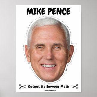 Affiche Mike Pence Masque Halloween