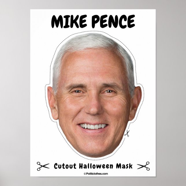 Affiche Mike Pence Masque Halloween (Devant)