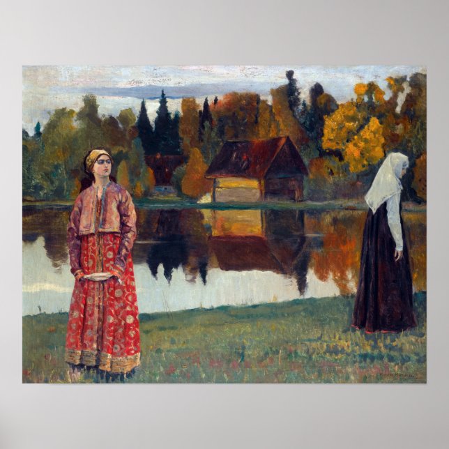 Affiche Mikhail Vasilievich Nesterov Au bord du lac