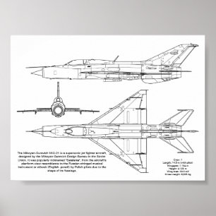 Affiche Mikoyan-Gurevich MiG-21