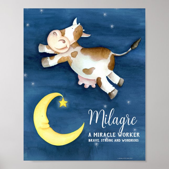 Affiche Milagre nom signifiant l'art de la vache blanche s (Devant)