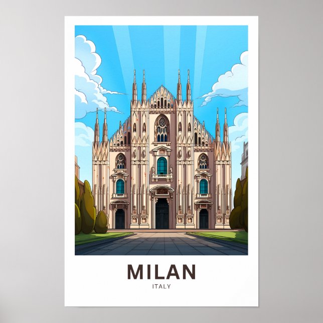Affiche Milan Italie Imprimer (Devant)