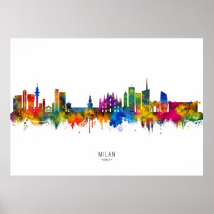 Affiche Milan Italie Toit Terrasse
