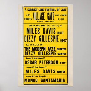 Affiche Miles Davis - Dizzy Gillespie - Mongo Santamaria