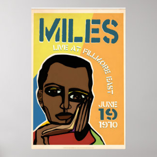 Affiche Miles Davis Live at the Fillmore Cubism Original