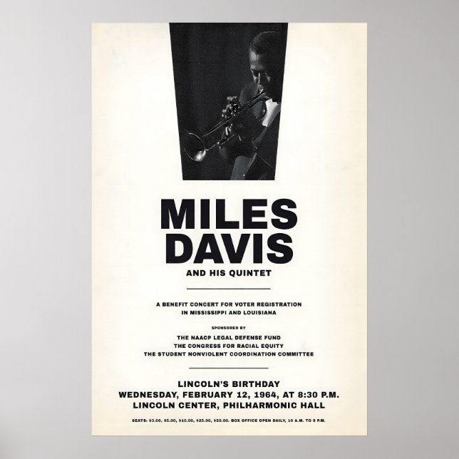 Affiche Miles Davis - My Funny Valentine - Four & More (Devant)