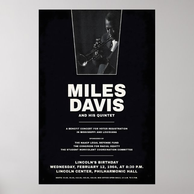 Affiche Miles Davis - My Funny Valentine - Four & More (Devant)