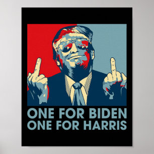 Affiche Milieu Finger Biden Harris Républicain Américain F