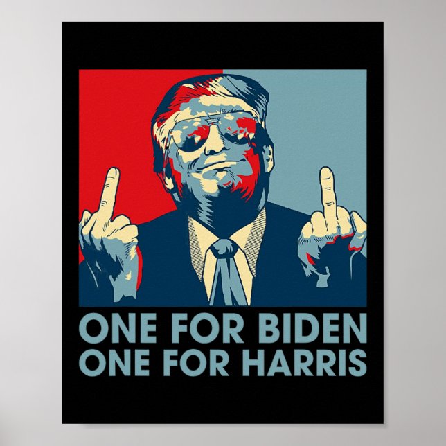 Affiche Milieu Finger Biden Harris Républicain Américain F (Devant)