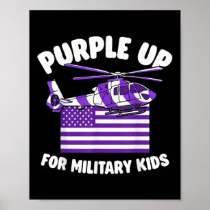 Affiche Militaire Mois Purple Pour Les Enfants Militaires 