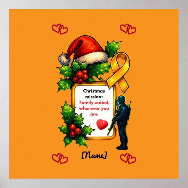 Affiche Military Christmas Family Matching – Christ (Devant)