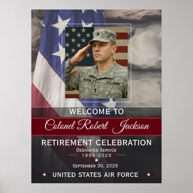 Affiche Military Retirement Welcome Sign (Devant)