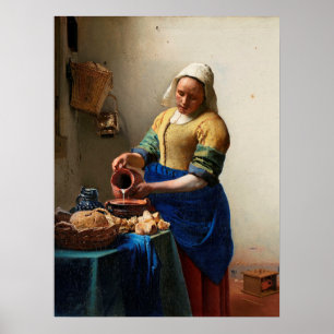 Affiche Milkmaid Kitchen Maid par Johannes Vermeer