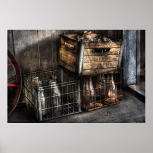 Affiche Milkman - Bouteilles en boîtes