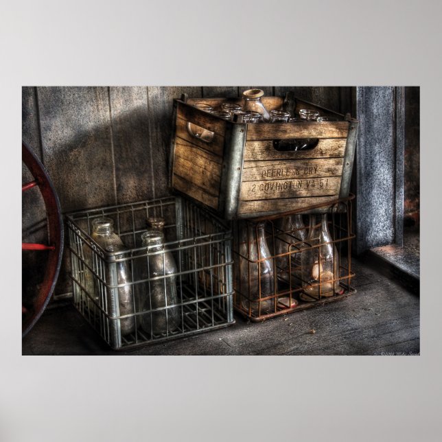 Affiche Milkman - Bouteilles en boîtes (Devant)