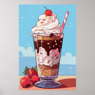 Affiche Milkshake à la crème glacée