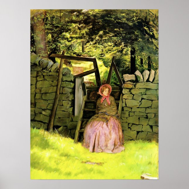 Affiche Millais - En attente 1854 (Devant)