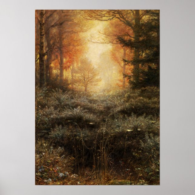 Affiche Millais - Fougeraie couverte de rosée (Devant)