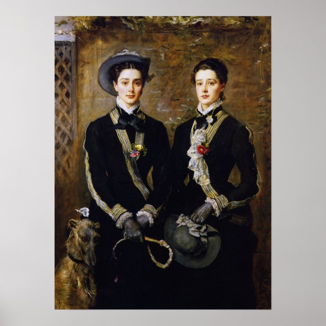 Affiche Millais - Jumelles Grace et Kate Hoare 1876 (Devant)