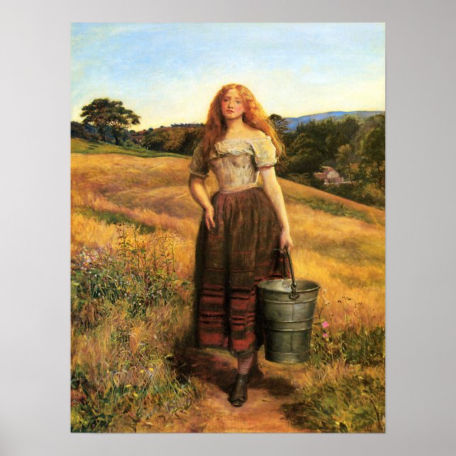 Affiche Millais - La Fille du Fermier (Devant)