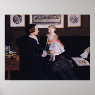 Affiche Millais - Mme James Wyatt Jr Et Sa Fille Sara