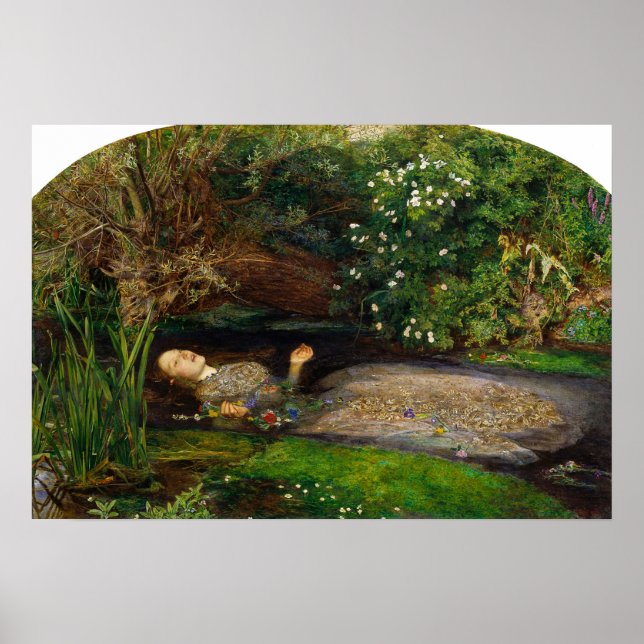 Affiche Millais - Ophelia (Devant)