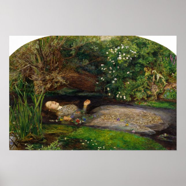 Affiche Millais - Ophelia (Devant)