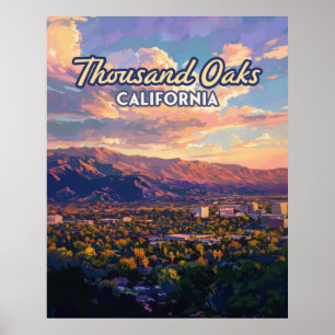 Affiche Mille Oaks Californie Los Angeles Ventura