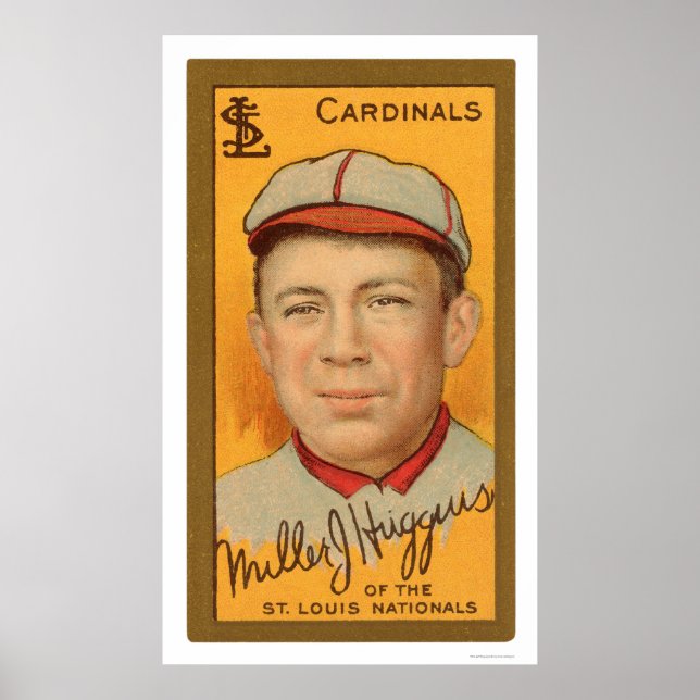 Affiche Miller Huggins Cardinals Baseball 1911 (Devant)
