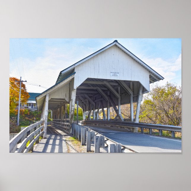 Affiche Miller's Run Covered Bridge, Lyndon, Vermont (Devant)