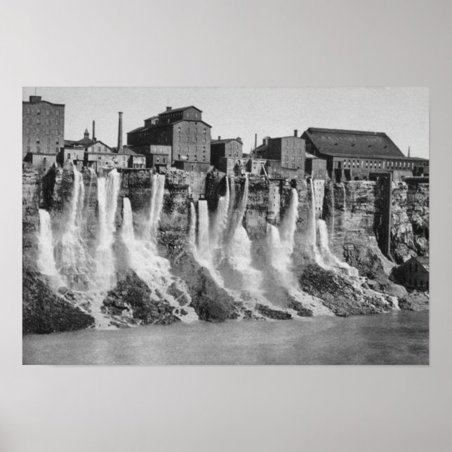 Affiche Mills sur le côté américain de Niagara Falls (Devant)