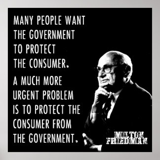 Affiche Milton Friedman Capitalisme du marché libre Libert