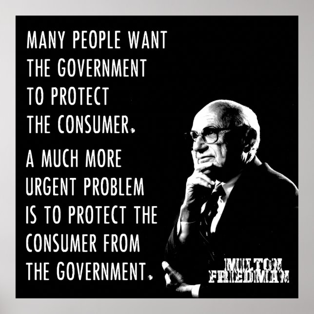 Affiche Milton Friedman Capitalisme du marché libre Libert (Devant)