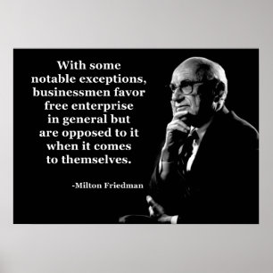 Affiche Milton Friedman Crony Capitalism